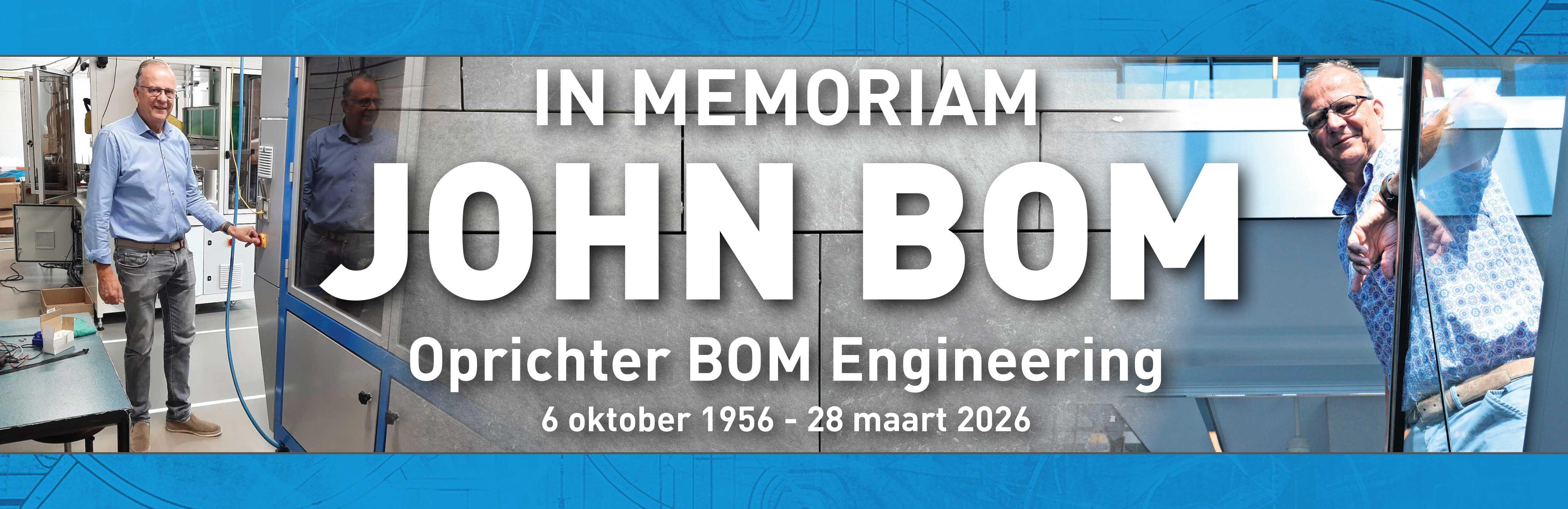 In memoriam – John Bom